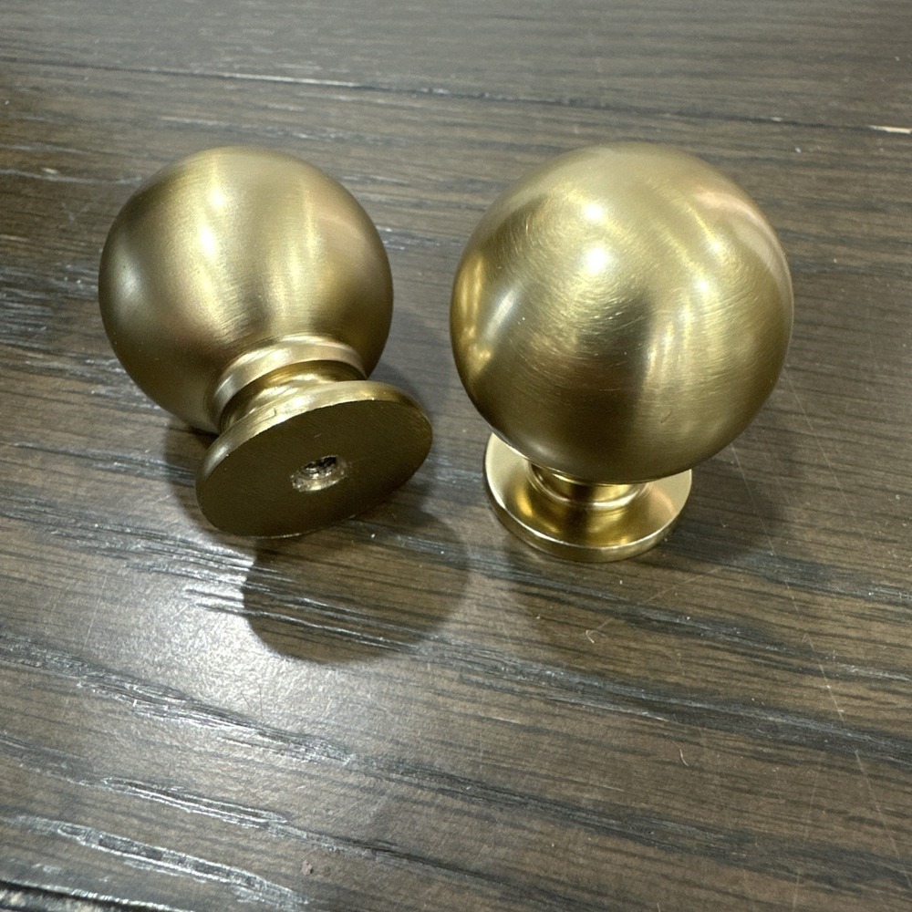 10 Pack Champagne Bronze Cabinet Knobs 1 1/4" Single Hole Cabinet Handles‎